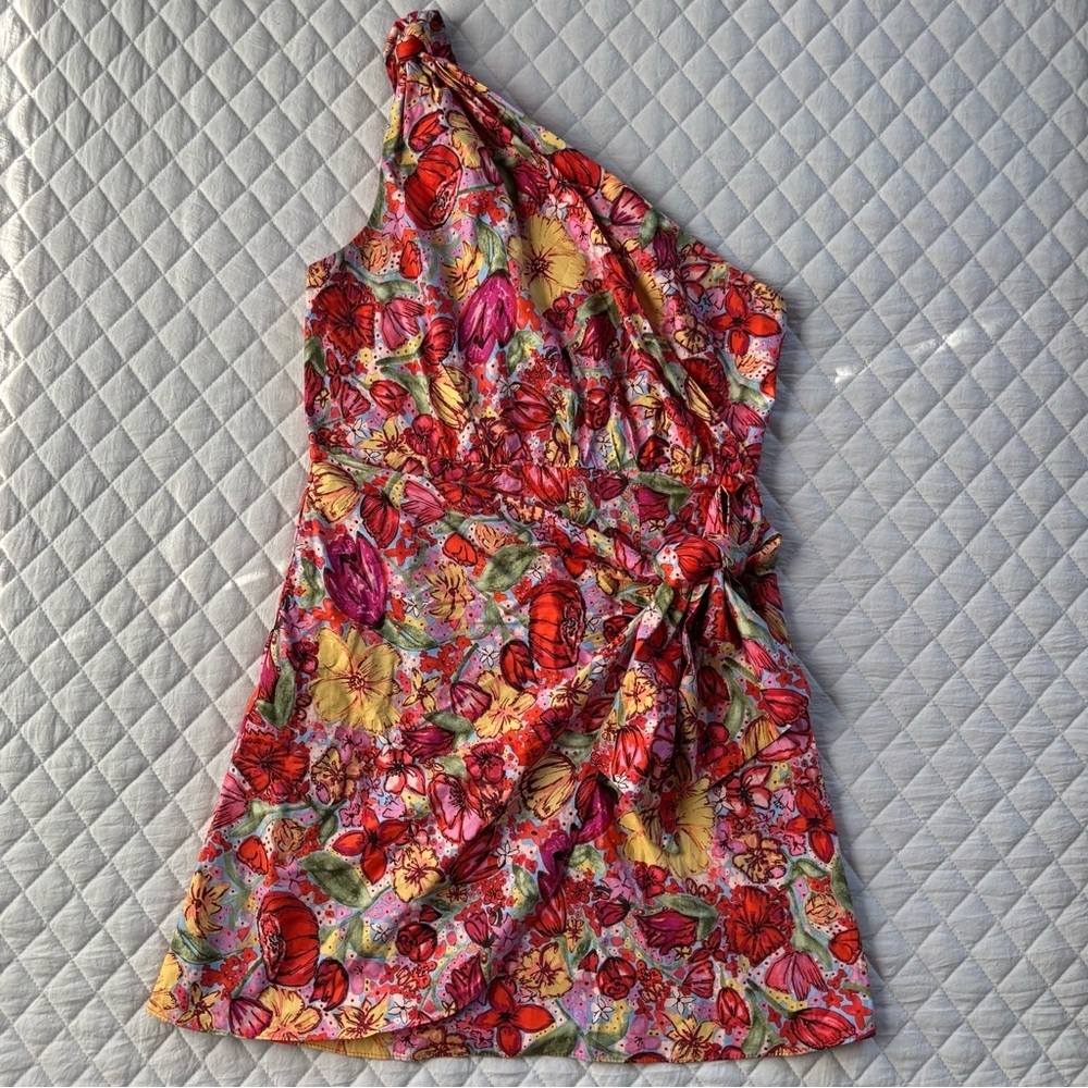 Dress Forum One-Shoulder Floral Dress